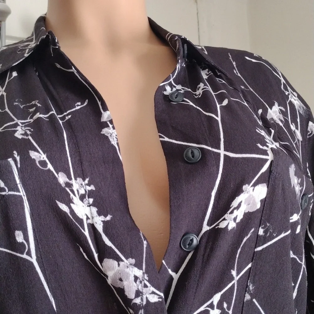 Rag And Bone  Black and White  Floral Jumpsuit 10